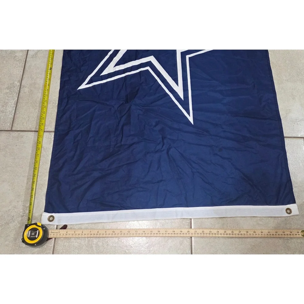 Dallas Cowboys NFL Star Logo Flag Navy Blue White 3x5 Grommets Football Decor